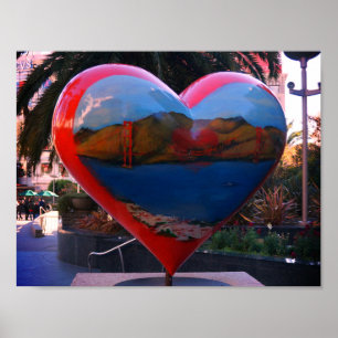 San Francisco Union Square Heart Poster