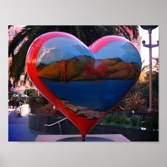 San Francisco Union Square Heart Poster (Front)