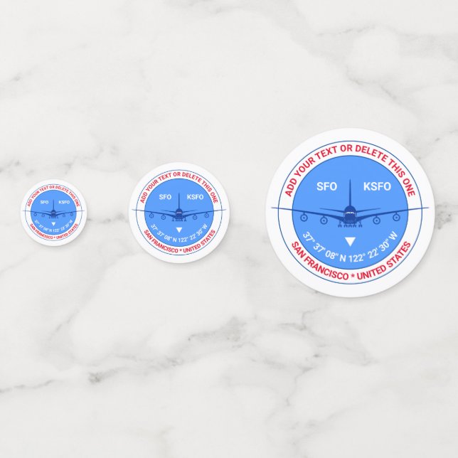 San Francisco, United States, Customizable Festive Confetti (Fronts)