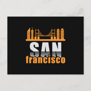 San Francisco USA City Cityscape Skyline Gift Idea Postcard