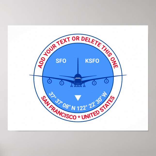 San Francisco, USA, Customizable Charming Poster (Front)