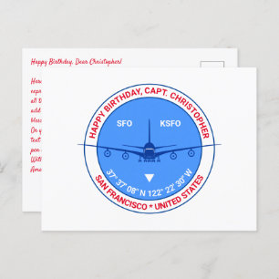San Francisco, USA, Customizable, Cool Birthday Postcard