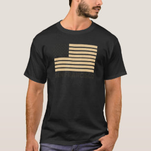 San Francisco USA Flag OrangeBrown Patriotic Ameri T-Shirt