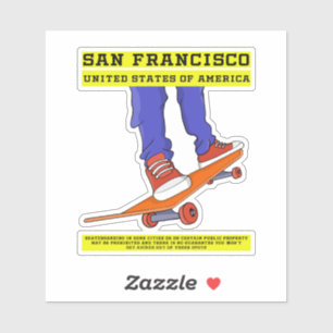 San Francisco, USA Skate Sticker