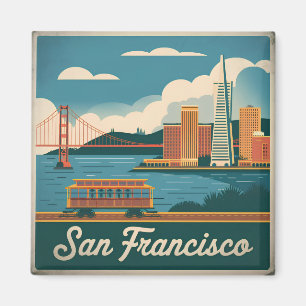 San Francisco USA vintage Magnet