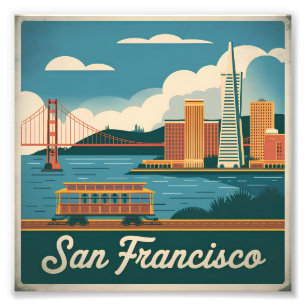 San Francisco USA vintage Photo Print
