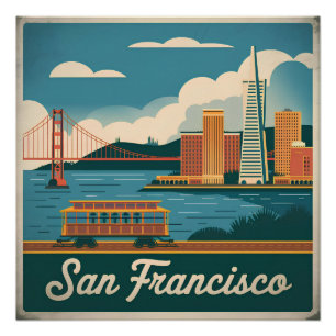 San Francisco USA vintage Poster