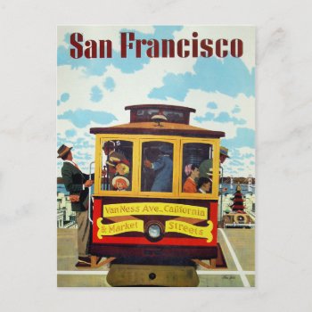 San Francisco Usa Vintage Travel Postcard by PizzaRiia at Zazzle