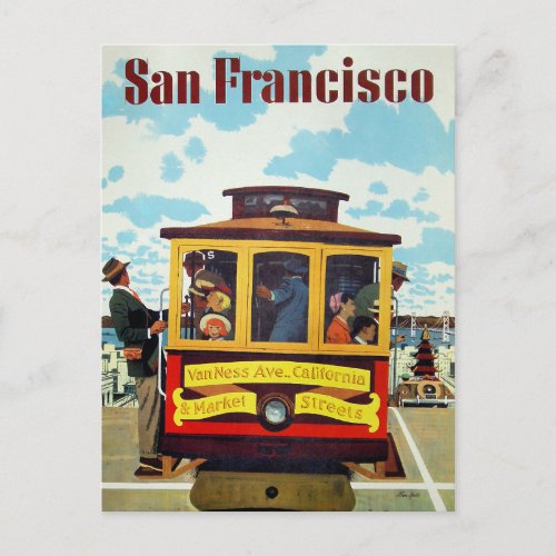 San Francisco USA vintage travel postcard