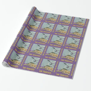 San Francisco USA Vintage Travel wrapping paper