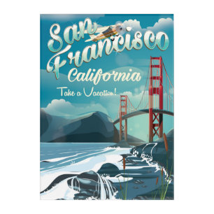 San Francisco Vacation travel poster Acrylic Print