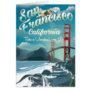San Francisco Vacation vintage travel poster Cards