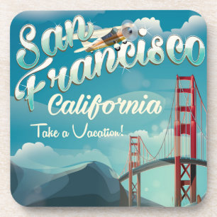 San Francisco Vacation vintage travel poster Coaster