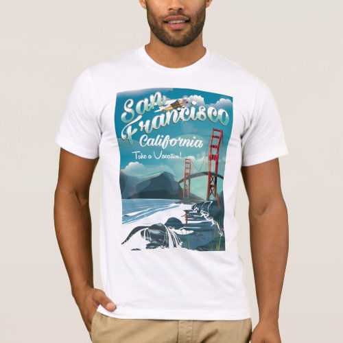 San Francisco Vacation vintage travel poster T_Shirt