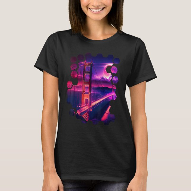 San Francisco Vaporwave Aesthetic Retro Style I Lo T-Shirt (Front)