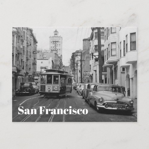 San Francisco vintage black and white photo Postcard