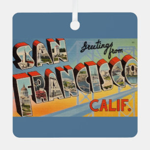 San Francisco Vintage Metal Ornament