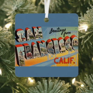 San Francisco Vintage Metal Ornament