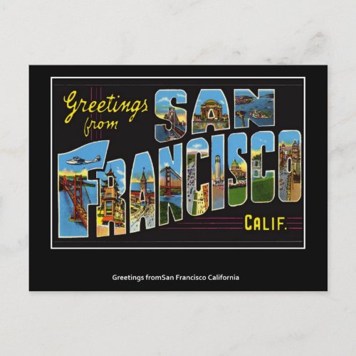 San Francisco Vintage Postcard