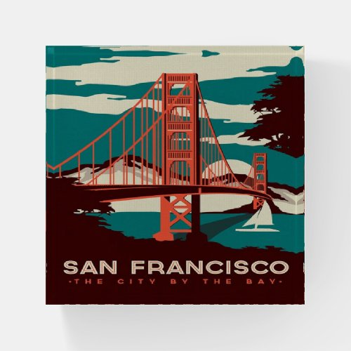 San Francisco Vintage Style Golden Gate Bridge Paperweight