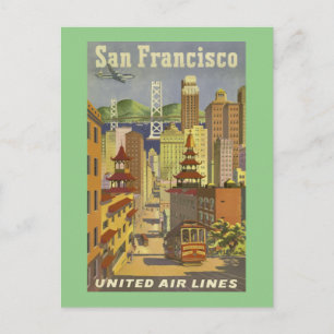 San Francisco Vintage travel Postcard