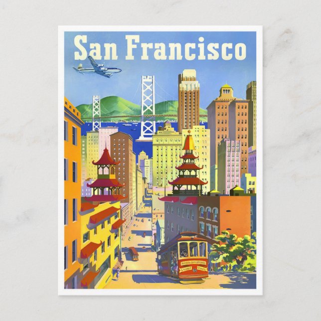 San Francisco vintage travel postcard (Front)