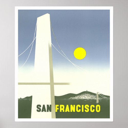 San Francisco vintage travel poster