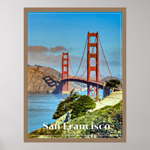 San Francisco vintage travel poster