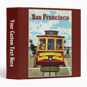 San Francisco Vintage Travel Poster custom binders