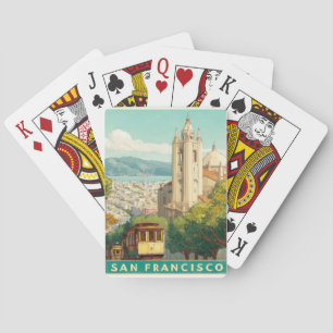 San Francisco Vintage Travel Poster Poker Cards
