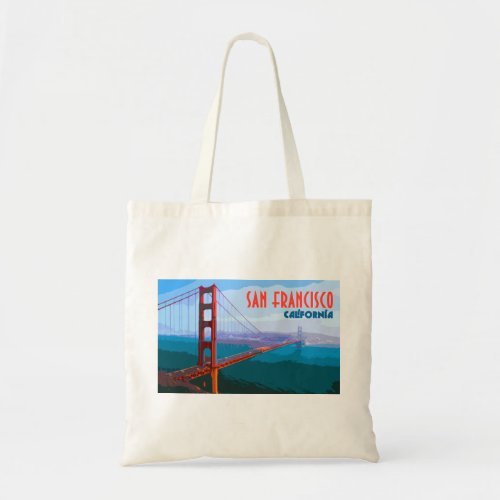 San Francisco Vintage Travel Tote Shopping Bag