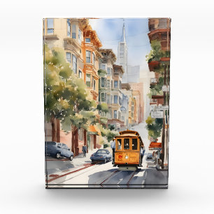 San Francisco watercolor art Photo Block