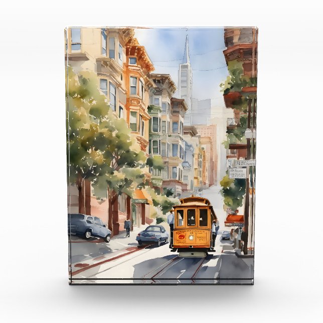 San Francisco watercolor art Photo Block (Front)