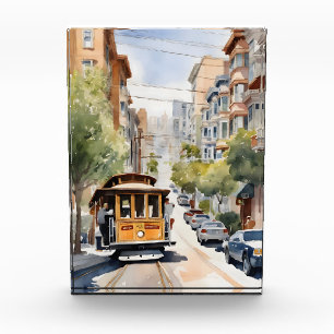 San Francisco watercolor art Photo Block