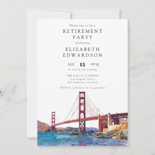 San Francisco Watercolor Retirement Party