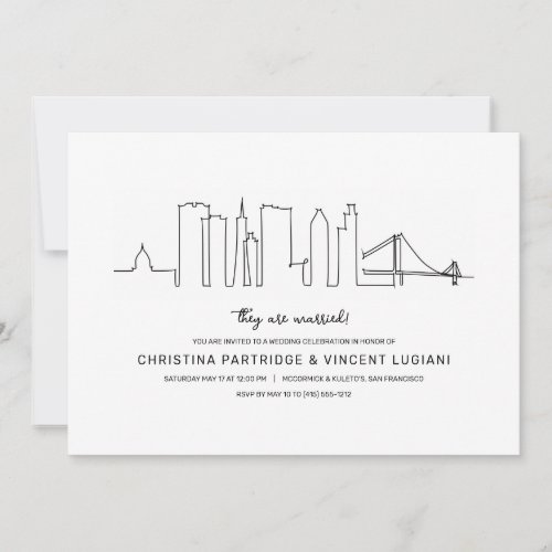 San Francisco Wedding Announcement