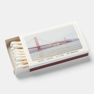 San Francisco Wedding Favor Golden Gate Bridge Matchboxes