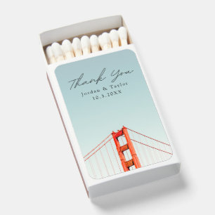San Francisco Wedding Favor Thank You Golden Gate Matchboxes