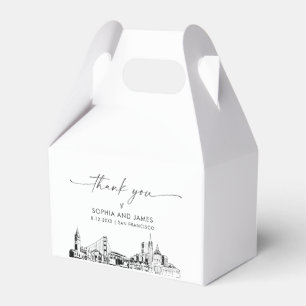 San Francisco Wedding Personalized Favor Box