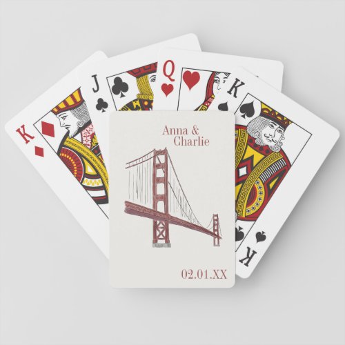 San Francisco wedding  Poker Cards