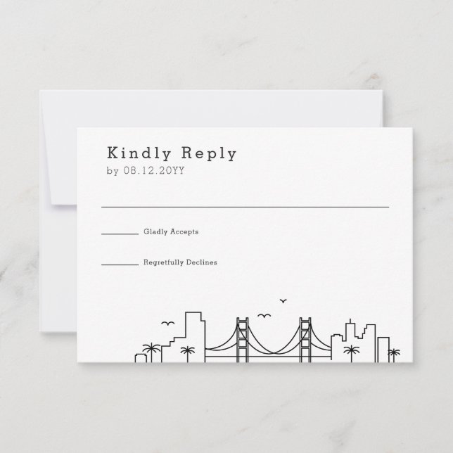 San Francisco Wedding | Skyline RSVP (Front)