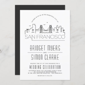 San Francisco Wedding | Stylized Skyline InvitE