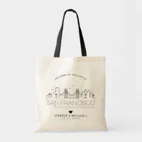 Bridal Party Canvas Tote Personalized with a Stylized Name