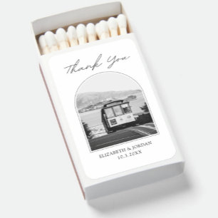 San Francisco Wedding Trolley Photo Thank You Matchboxes