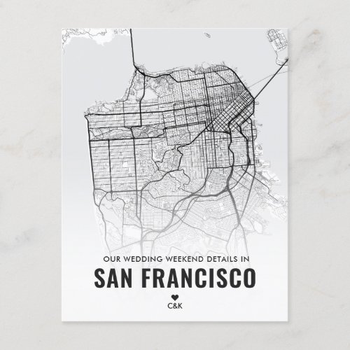 San Francisco Wedding Weekend Details Enclosure Card