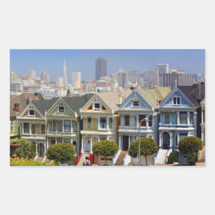 San Francisco's Famous Painted Ladies Rectangular Sticker