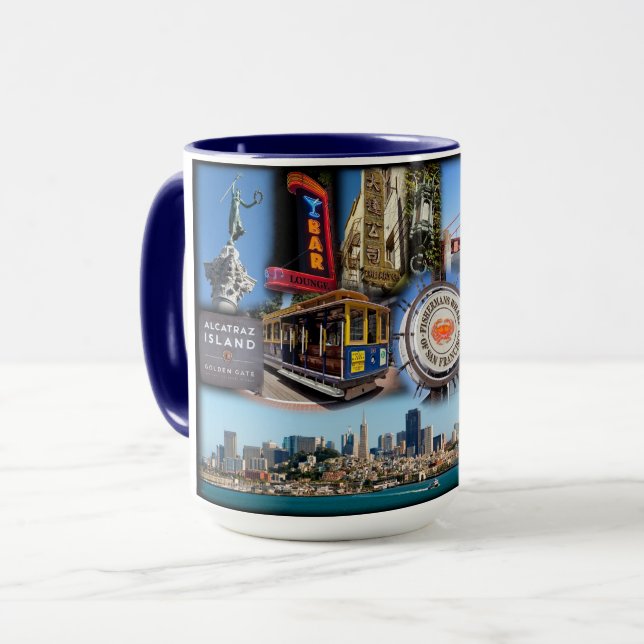 San Francisco's Famous Tourist Attractions Mug (Front Left)