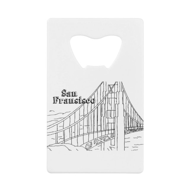 San Francisco's Golden Gate Bridge Credit Card Bottle Opener (Front)