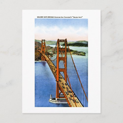 San Franciscos  Golden Gate Bridge Postcard