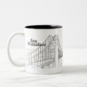 San Francisco's Golden Gate Bridge Two-Tone Coffee Mug